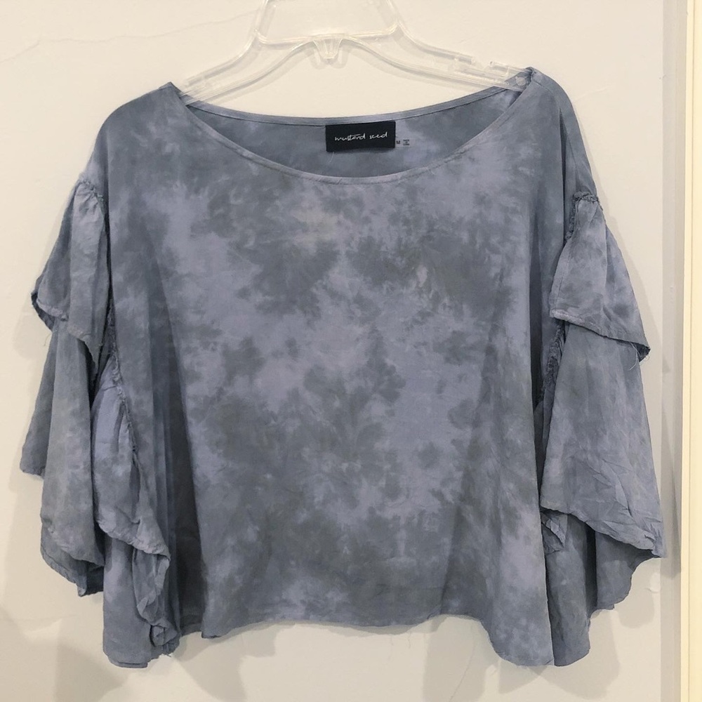 Mustard Seed Blue blouse tye dye